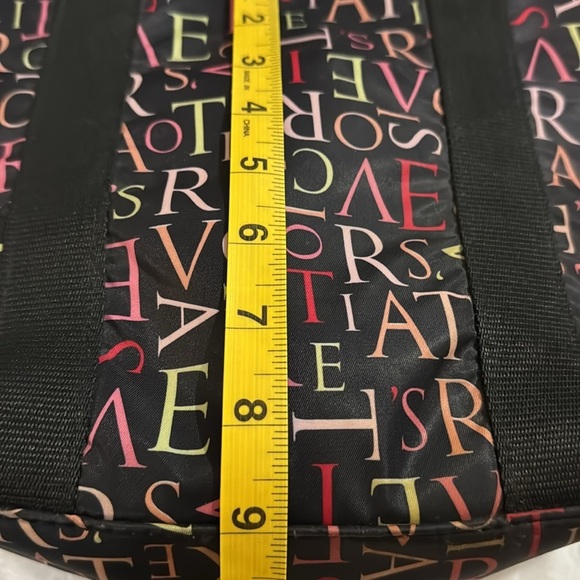 Y2K Victoria’s Secret Print Tote Bag Vintage Purse Handbag Makeup Travel PINK - Picture 9 of 10